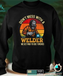 Welder Gifts Funny Welding Image On Back Of T Shirt tee