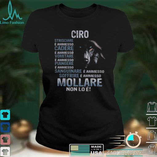 Wolf Ciro Strisciare E Ammesso Cadere E Ammesso Vomitare E Ammesso Piangere Shirt