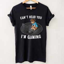 Womens Can't Hear You I'm Gaming Gamer Video Games AFK Shooter V Neck T Shirt