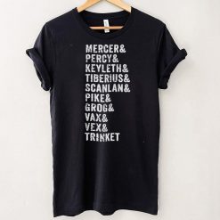 mercer and percy and keyleth and tiberius and scanlan and pike and grog shirt