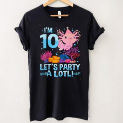 10 Year Old Axolotl Lover 10th Birthday Gift Boys Girls T Shirt