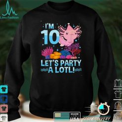 10 Year Old Axolotl Lover 10th Birthday Gift Boys Girls T Shirt