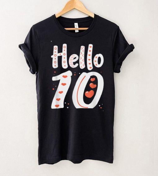 10th Birthday, For Girls, Hello 10, Ten, 10 Years Old, Cute T Shirt