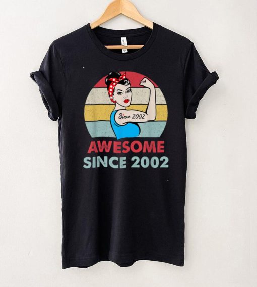 20 Year 20th Birthday For Women Vintage 2002 Birthday Gift T Shirt