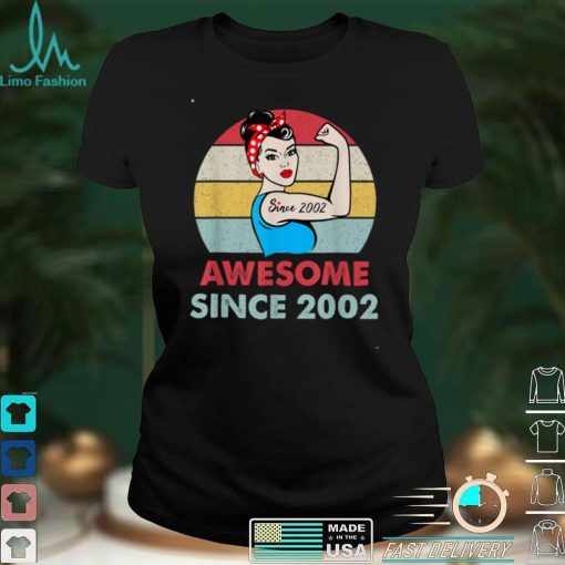 20 Year 20th Birthday For Women Vintage 2002 Birthday Gift T Shirt