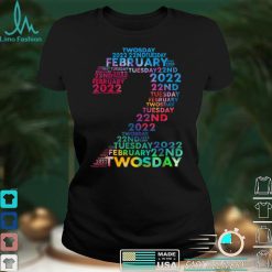 222 Numbers Twosday Typography Tie Dye Tuesday February 22nd T Shirt