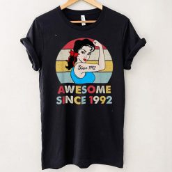 30 Year 30th Birthday   Women Vintage 1992 Birthday Gift T Shirt