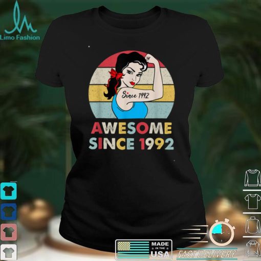 30 Year 30th Birthday   Women Vintage 1992 Birthday Gift T Shirt