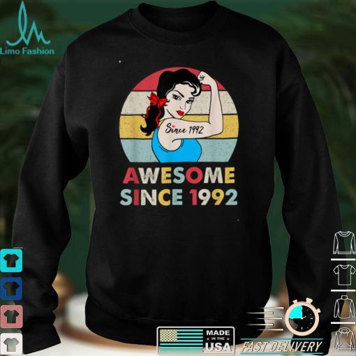 30 Year 30th Birthday   Women Vintage 1992 Birthday Gift T Shirt