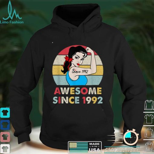 30 Year 30th Birthday   Women Vintage 1992 Birthday Gift T Shirt