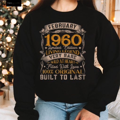 62 Year Old 62nd Birthday Gifts Vintage February 1960 T Shirt