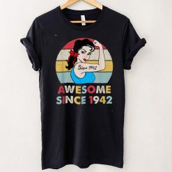 80 Year 80th Birthday   Women Vintage 1942 Birthday Gift T Shirt