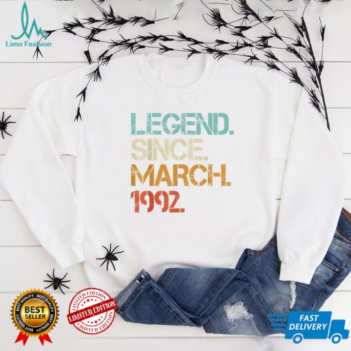 Awesome March 1992 Vintage Bday 30 Years Old 30th Birthday T Shirt Hoodie, Sweater shirt
