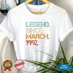 Awesome March 1992 Vintage Bday 30 Years Old 30th Birthday T Shirt Hoodie, Sweater shirt
