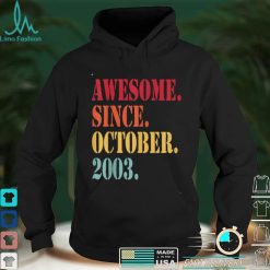 Awesome Since October 2003 For 19 Year Old 19th Birthday T Shirt