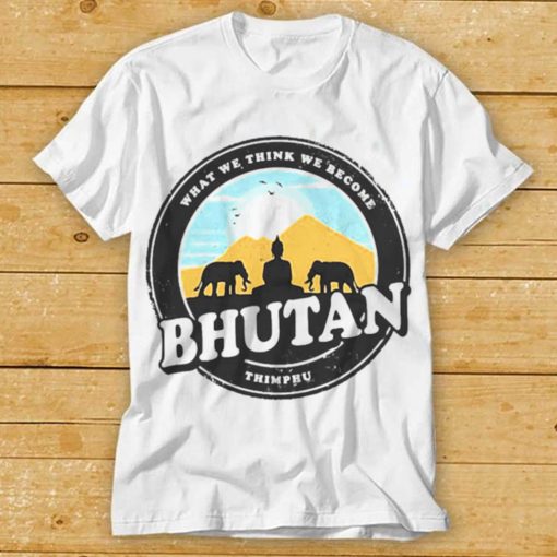 Bhutan Thimphu Vintage Elephant Buddha Figurine Shirt
