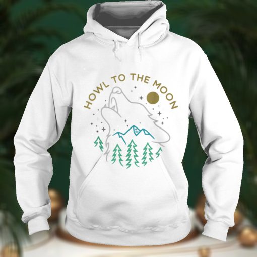 Camping with Wolf in the Forest Nature Howl to the Moon T Shirt