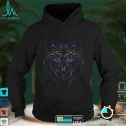 Colorful Wolf Face T Shirt