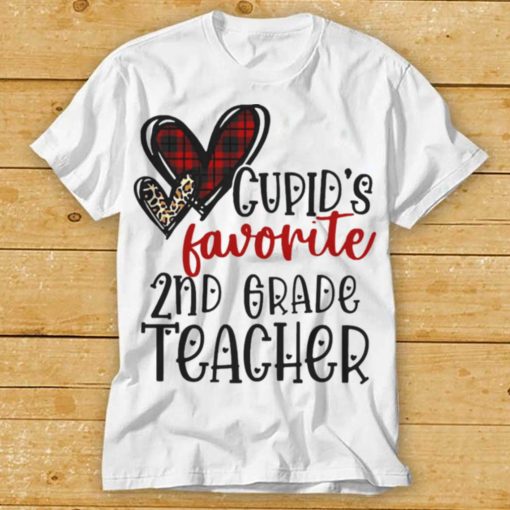 Cupids Favorite 2nd Grade Teacher Valentines Day Shirt
