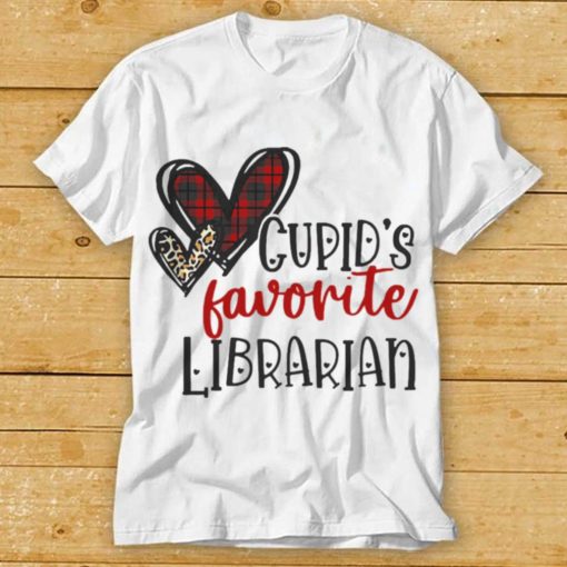 Cupids Favorite Librarian Valentines Day Shirt