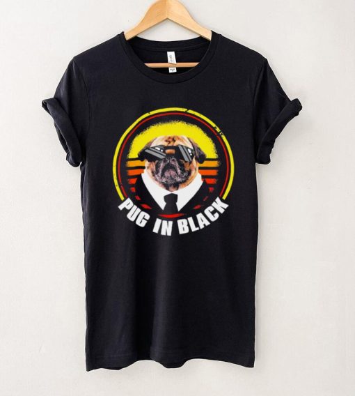Dog Pug In Black Vintage Shirt