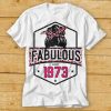 Fabulous since 1973 49th Birthday Shirt Leopard Messy Bun Raglan Baseball Tee