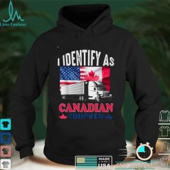 Funny I Identify As A Canadian Trucker Freedom Convoy T Shirt Hoodie, Sweater shirt