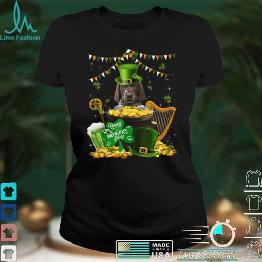 German Shorthaired Pointer Dog Shamrock St Patricks Day T Shirt