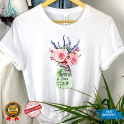 Happiness Is Being A Sister Mother Floral Decoration Sister T Shirt