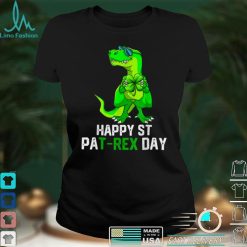 Happy St Pat T Rex Patricks Day Funny Dinosaur Boys Kids T Shirt