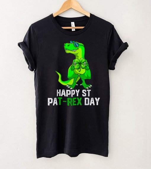 Happy St Pat T Rex Patricks Day Funny Dinosaur Boys Kids T Shirt