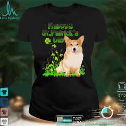 Happy St. Patricks Day Patrick Gold Grass Corgi Dog Shirt