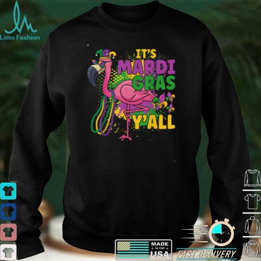 Its Mardi Gras Y’All Flamingo Mardi Gras Carnival Party Gift T Shirt