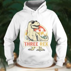Kids Three Rex 3rd Birthday Shirt Third Dinosaur 3 Year Old T Shirt Hoodie, Sweater shirt