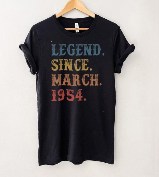 Legend Since March 1954 68 Year Old Gifts 68th Birthday T Shirt