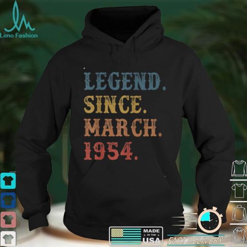 Legend Since March 1954 68 Year Old Gifts 68th Birthday T Shirt