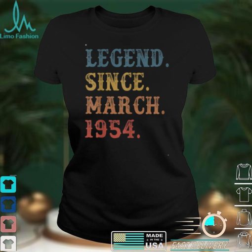 Legend Since March 1954 68 Year Old Gifts 68th Birthday T Shirt