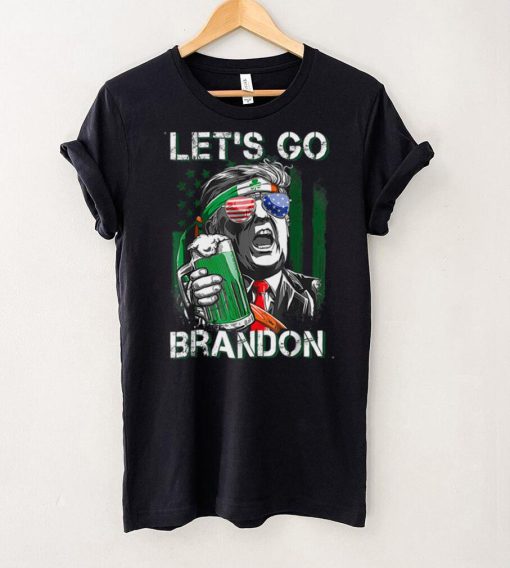 Lets Go Brandon St Patricks Day President Flag Shamrock T Shirt Hoodie, Sweater shirt