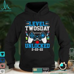 Level Twosday Unlocked 2 22 22 Gamer Twos Day 2022 Boys T Shirt