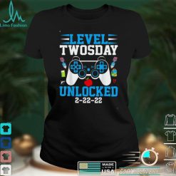 Level Twosday Unlocked 2 22 22 Gamer Twos Day 2022 Boys T Shirt