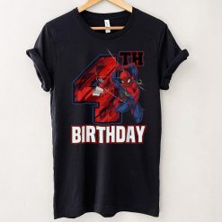 Marvel Spider Man Web Swing 4th Birthday T Shirt