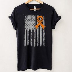 Multiple Sclerosis Awareness USA American Flag MS Ribbon T Shirt