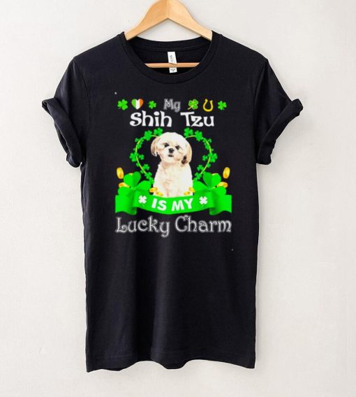 My Cream Shih Tzu Dog Is My Lucky Charm Patricks Day Shirt