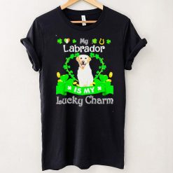 My Yellow Labrador Dog Is My Lucky Charm Patricks Day Shirt