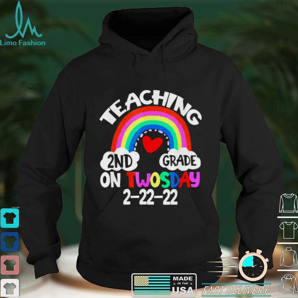 Rainbow Teaching 2nd Grade on Twosday 2 22 2022 Shirt