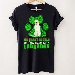 St Patricks Day My Heart Is Held By The Paws Of A Yellow Labrador Shirt