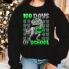 T rex 100 Days Of School 2nd Grade Shirt 100 Days Smarter T Shirt