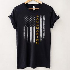 Vintage USA American Flag Lace Making Lace Maker T Shirt