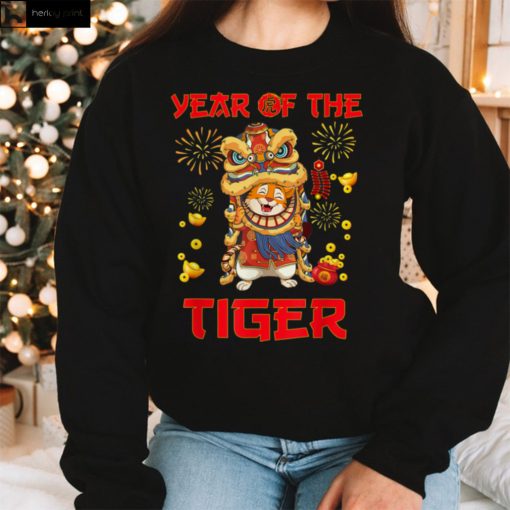 Year Of The Tiger 2022 Tee Chinese New Year 2022 Lion Dance T Shirt