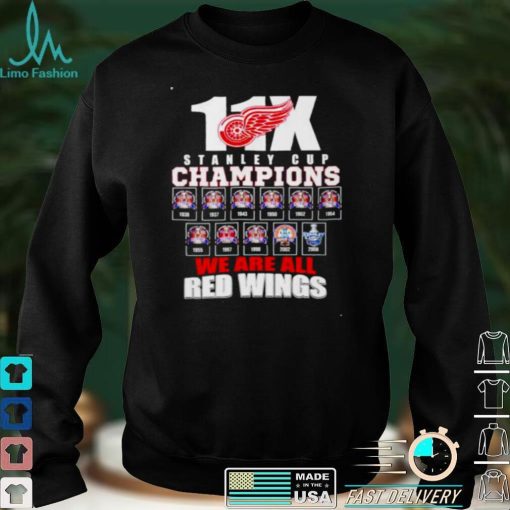 11x Stanley Cup champions we are all Red Wings shirt
